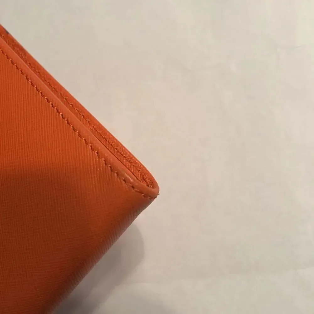 Lanvin Orange Agenda Wallet Notebook